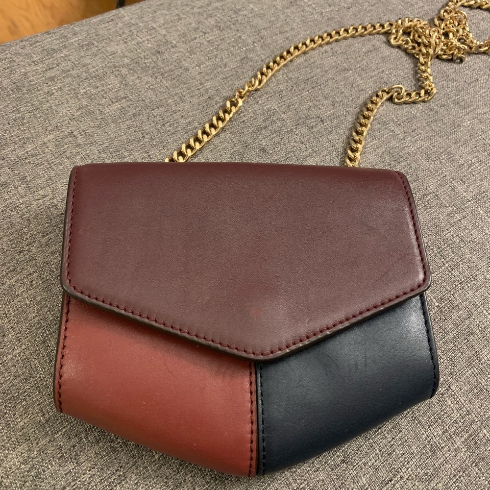 Sandro Lou Tricolor Leather Crossbody Bag